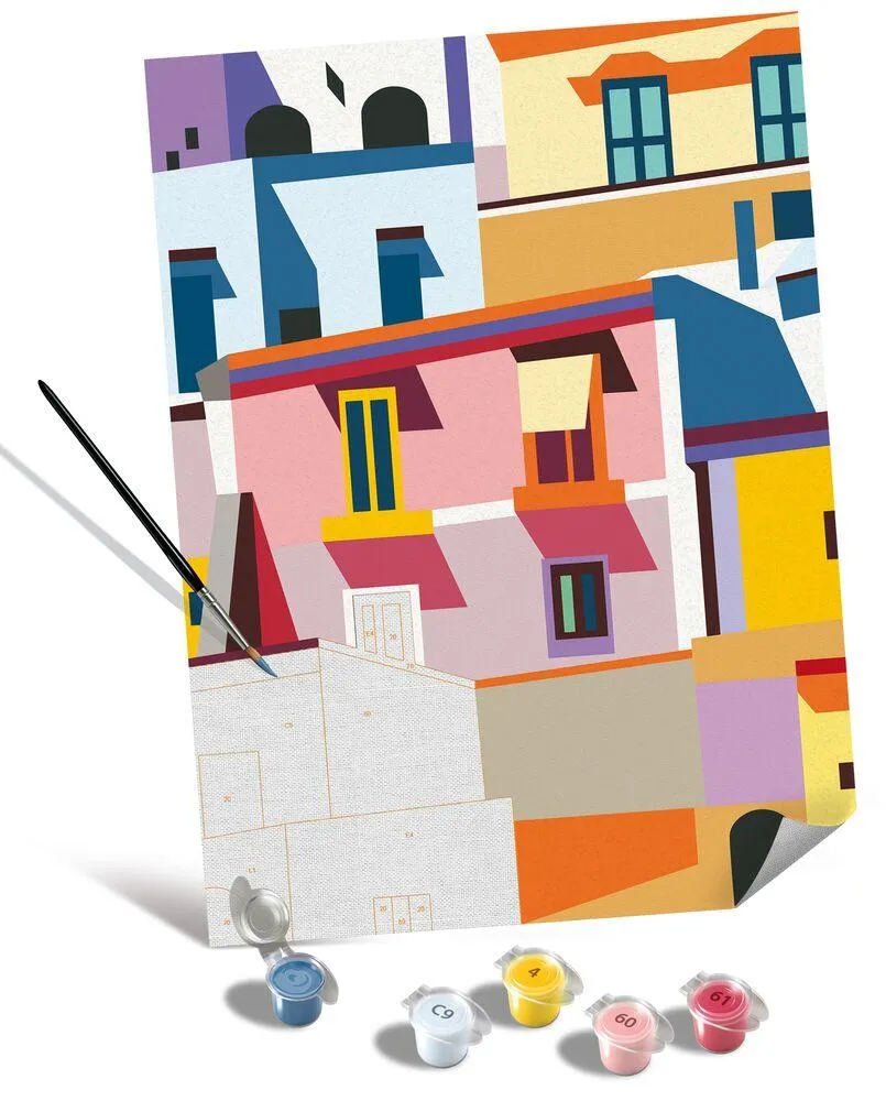 CREART - EDITION TOILES - COLORFUL HOUSES