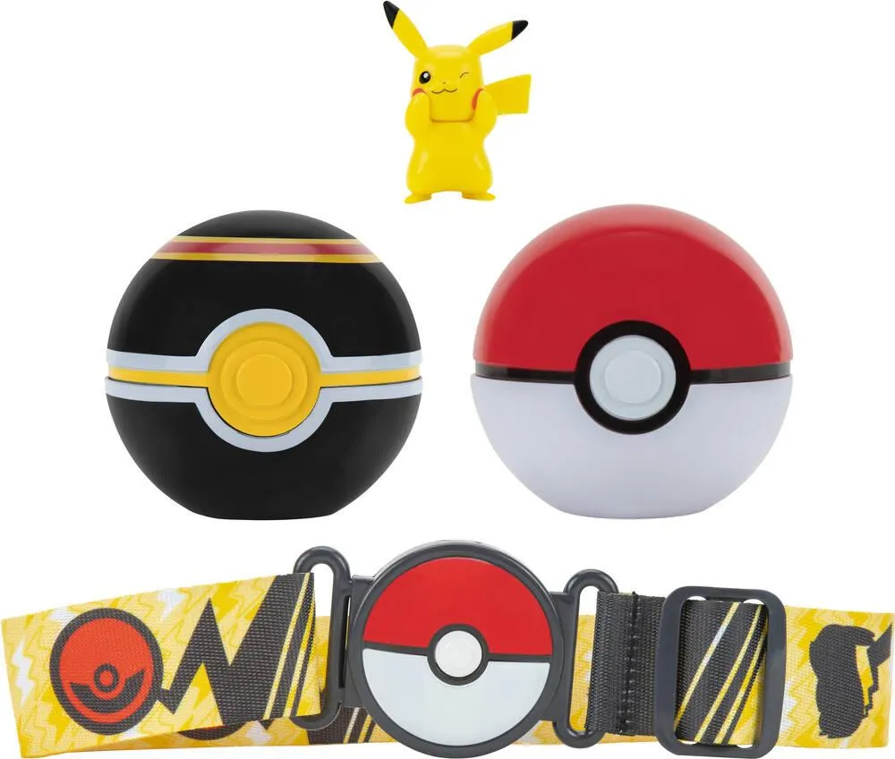 POKEMON CEINTURE POKEBALL LUXURY BALL ET PIKACHU W8