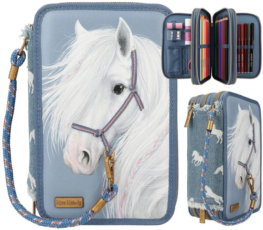 MISS MELODY TROUSSE 3 COMPARTIMENTS DENIM