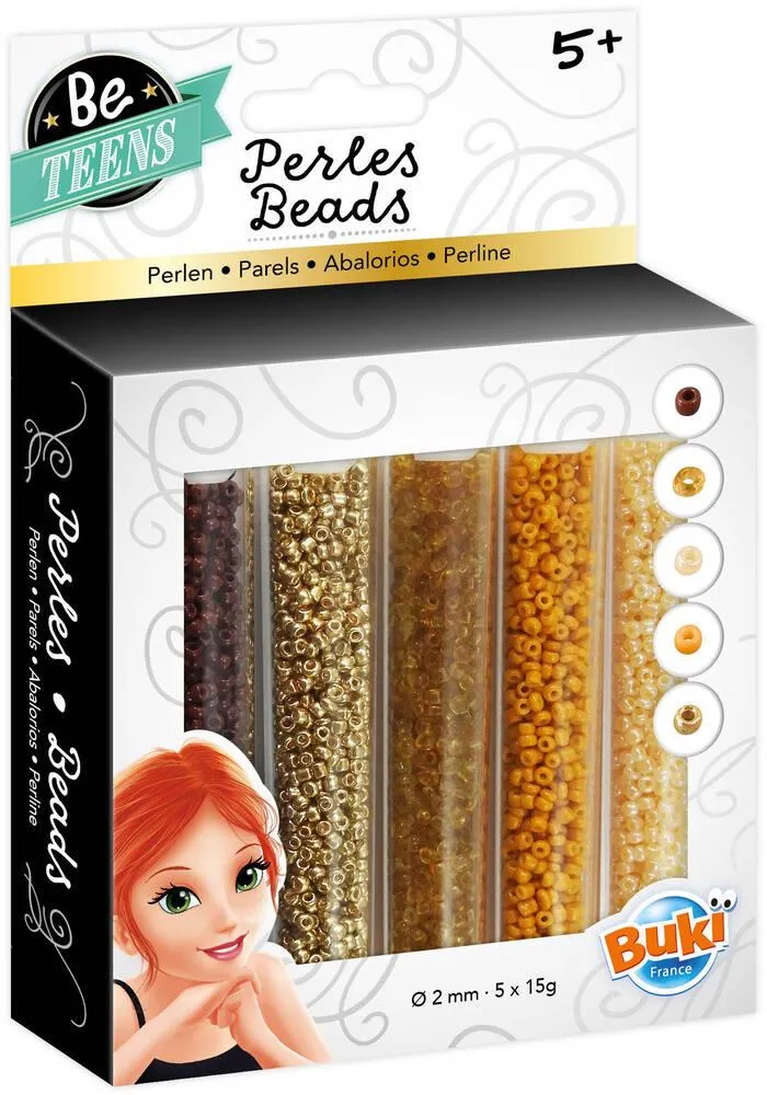 TUBES PERLES - DORE/MARRON