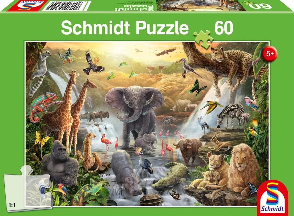 ANIMAUX EN AFRIQUE - PUZZLE 60 PIECES