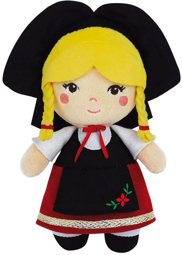 POUPEE DU MONDE ALSACIENNE PELUCHE : 20CM