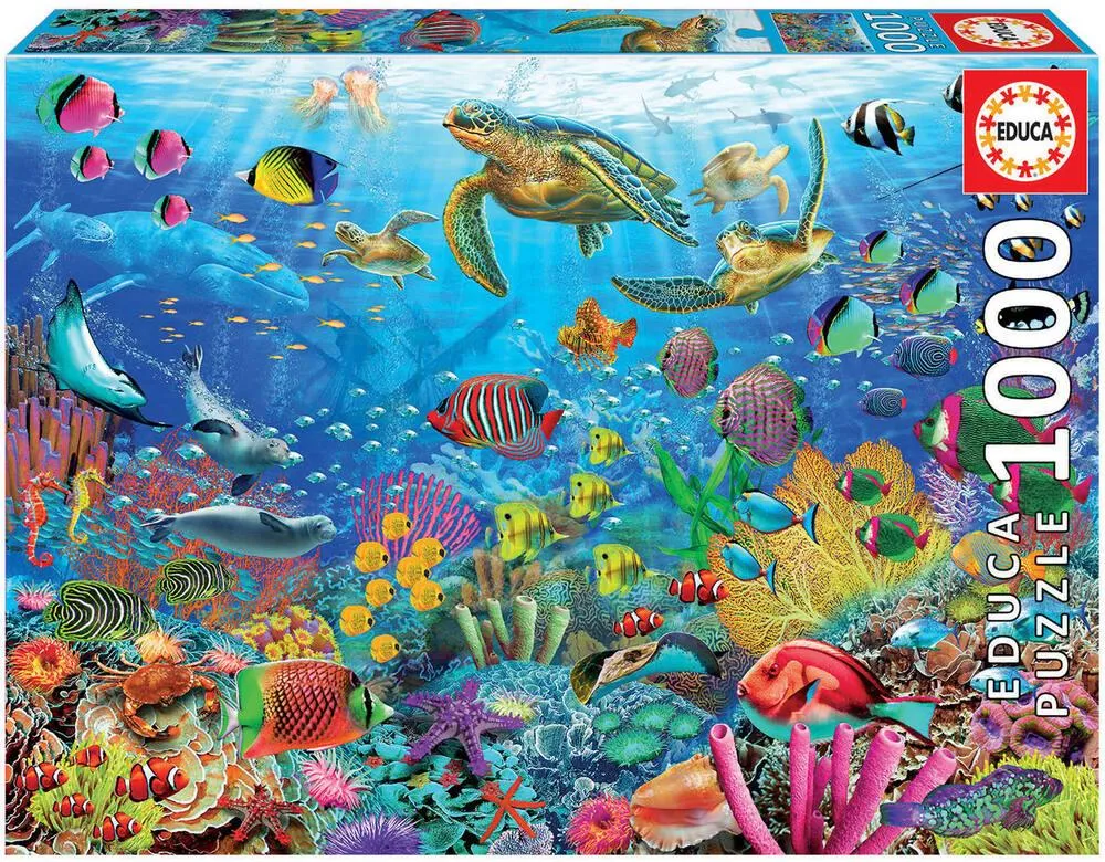 PUZZLE 1000 PIECES - TORTUES FANTASTIQUES TROPICALES