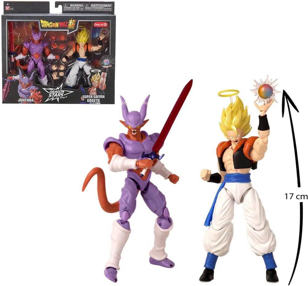 DRAGON BALL  - FIGURINE  SUPER SAIYAN COFFRET BATTLE PACK GOGETA & JANENBA - 17 CM