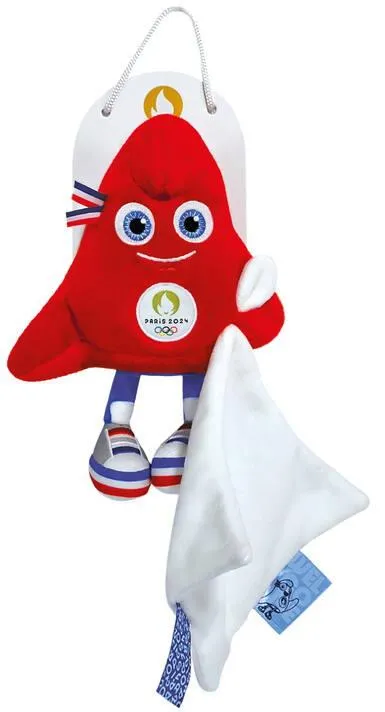 PELUCHE  AVEC DOUDOU  - MASCOTTE JEUX OLYMPIQUES PARIS 2024 - 22 CM
