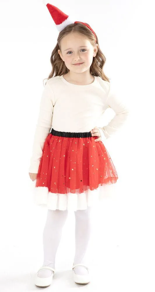 DEGUISEMENT TUTU DE NOEL ET SERRE-TETE TAILLE 5-8 ANS