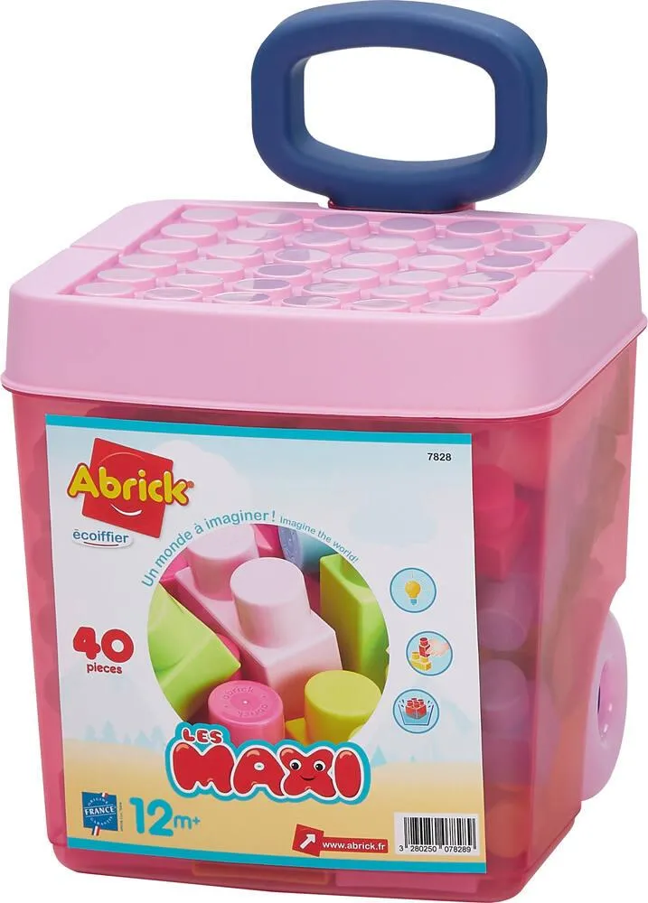ABRICK - LES MAXI - ROLLY BRIQUES ROSE 40 PIECES