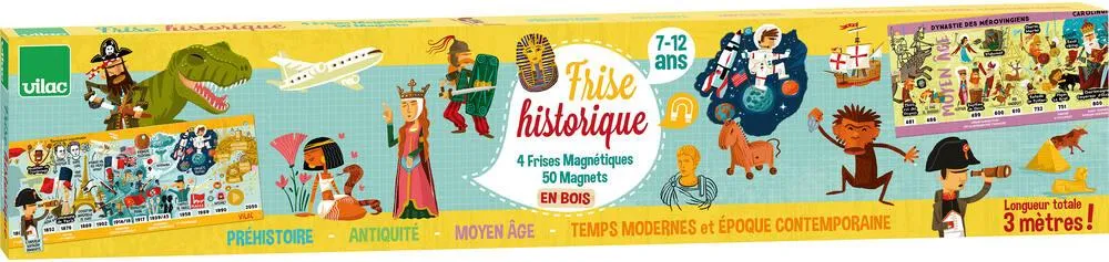 GRANDE FRISE HISTORIQUE MAGNÉTIQUE EN BOIS