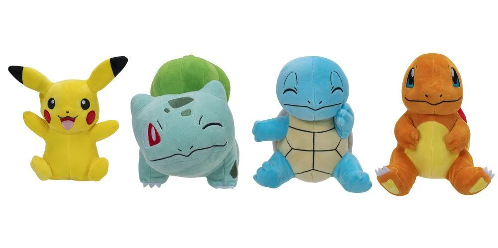 POKEMON - PELUCHE KANTO FIRST PARTNER 20 CM