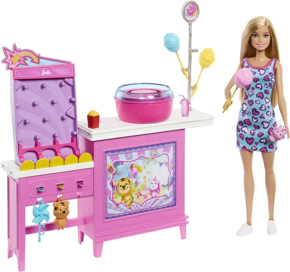 BARBIE® - POUPEE - LE STAND DE BARBE A PAPA