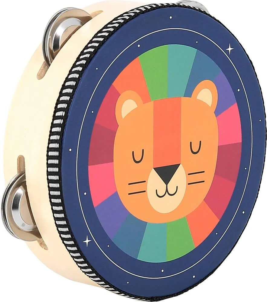 TAMBOURIN ARC-EN-CIEL EN BOIS - ANDY WESTFACE