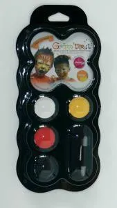 GRIM'TOUT - MAQUILLAGE SET COMPLET 4 COULEURS - TIGRE ET CITROUILLE