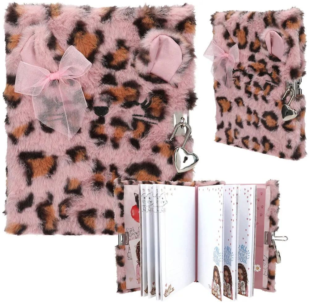 TOPMODEL COSY CAT JOURNAL AVEC SERRURE, ROSE
