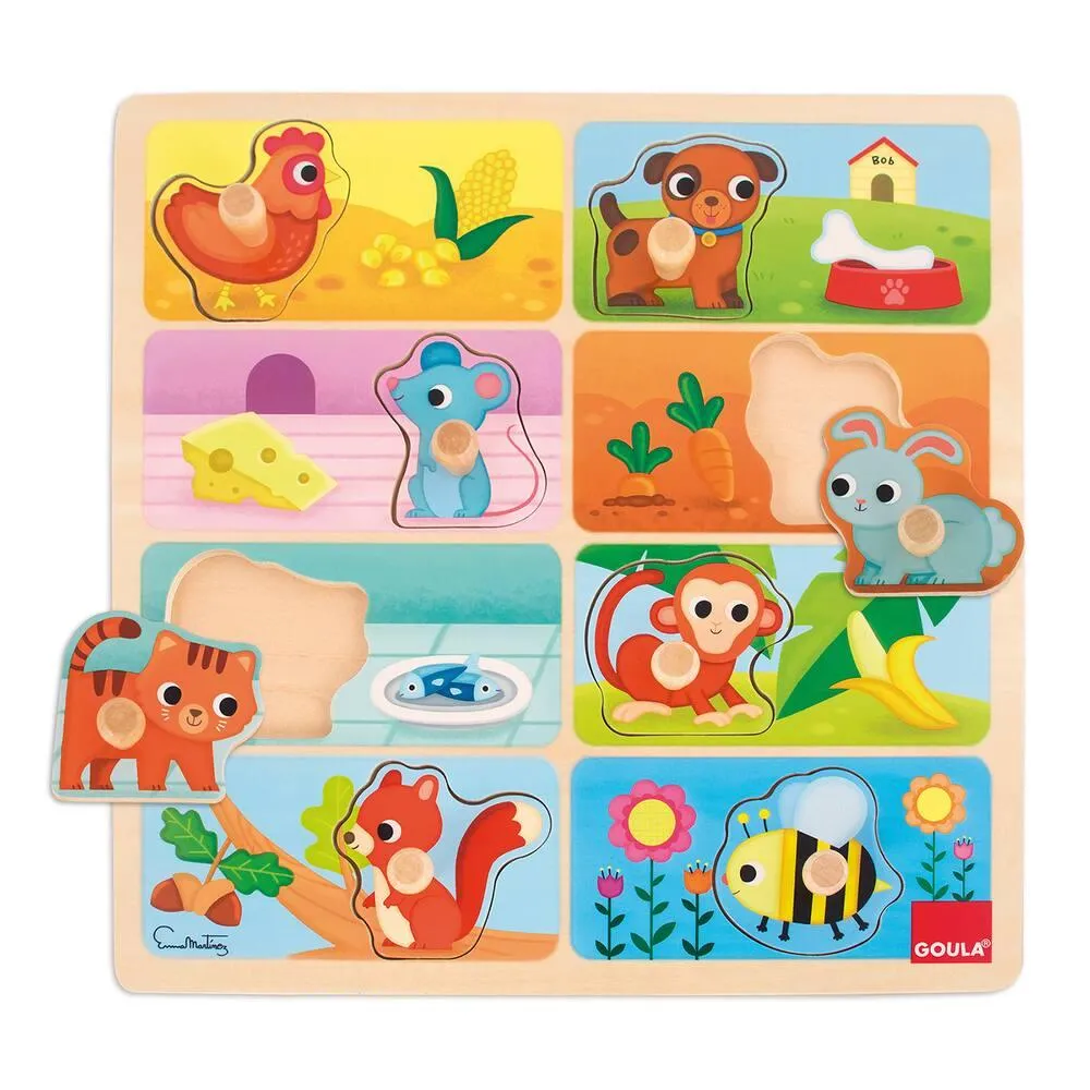 PUZZLE BOIS 8 PIECES ENCASTREMENT MON REPAS PREFERE