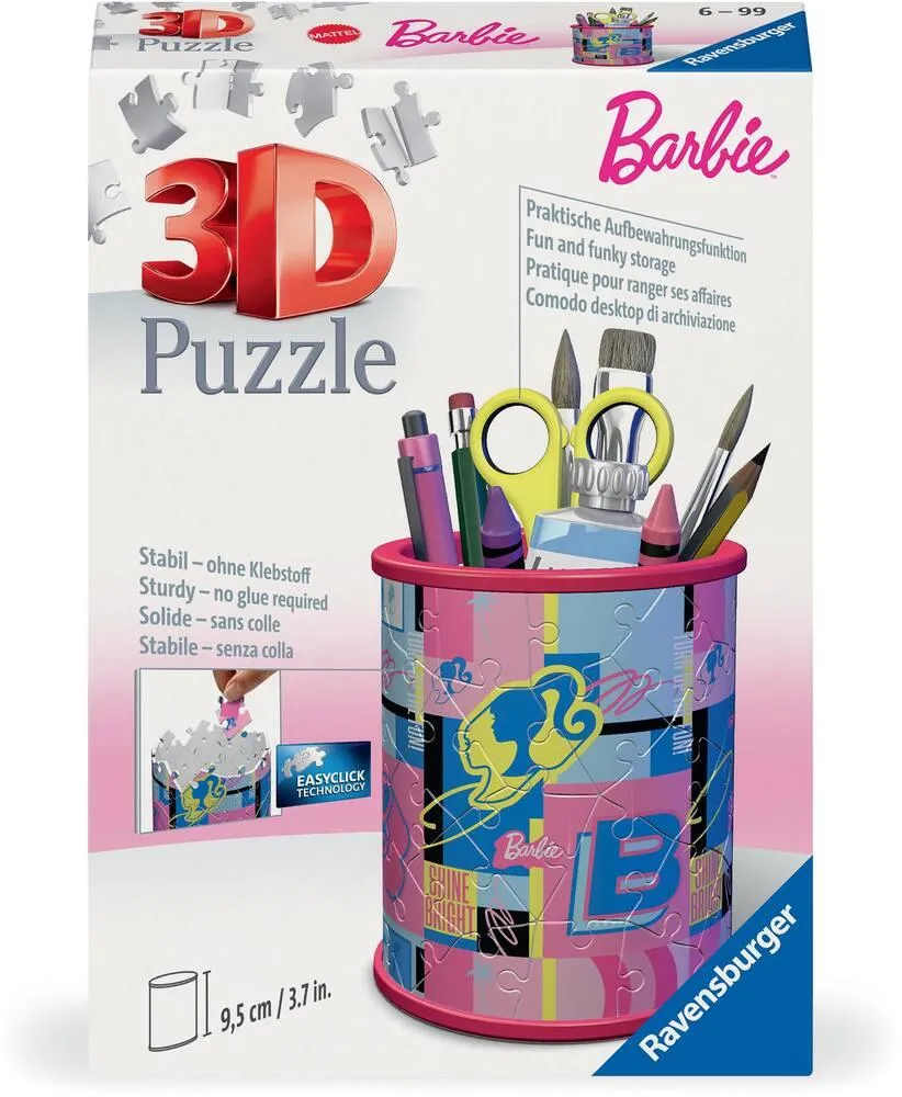 BARBIE - PUZZLE 3D POT A CRAYONS
