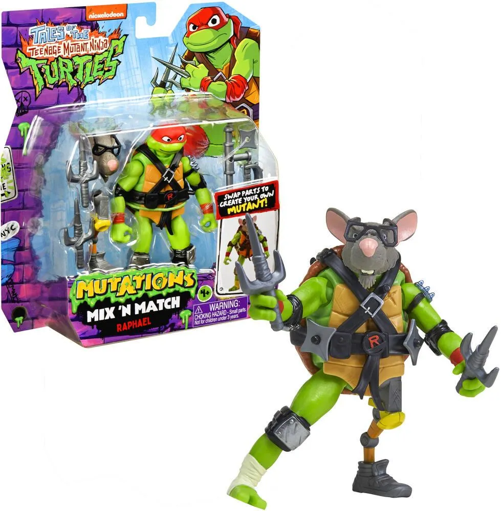 TORTUES NINJA - FIGURINE ARTICULEE 12 CM MIX ET MATCH - RAPHAEL