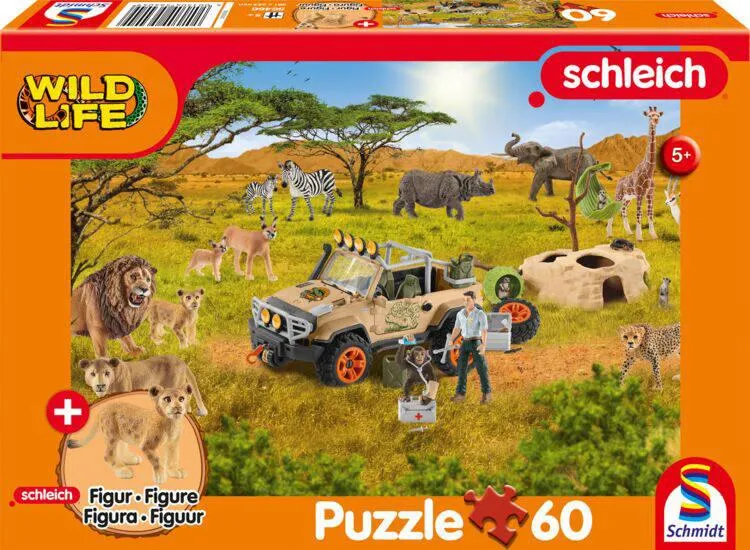 WILD LIFE - DANS LA SAVANE - PUZZLE 60 PIECES LIONCEAU