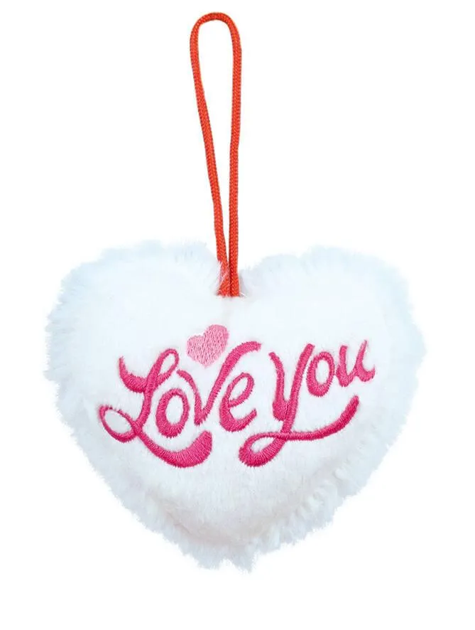 PELUCHE MUSICALE SAINT-VALENTIN COEUR MESSAGE 13CM