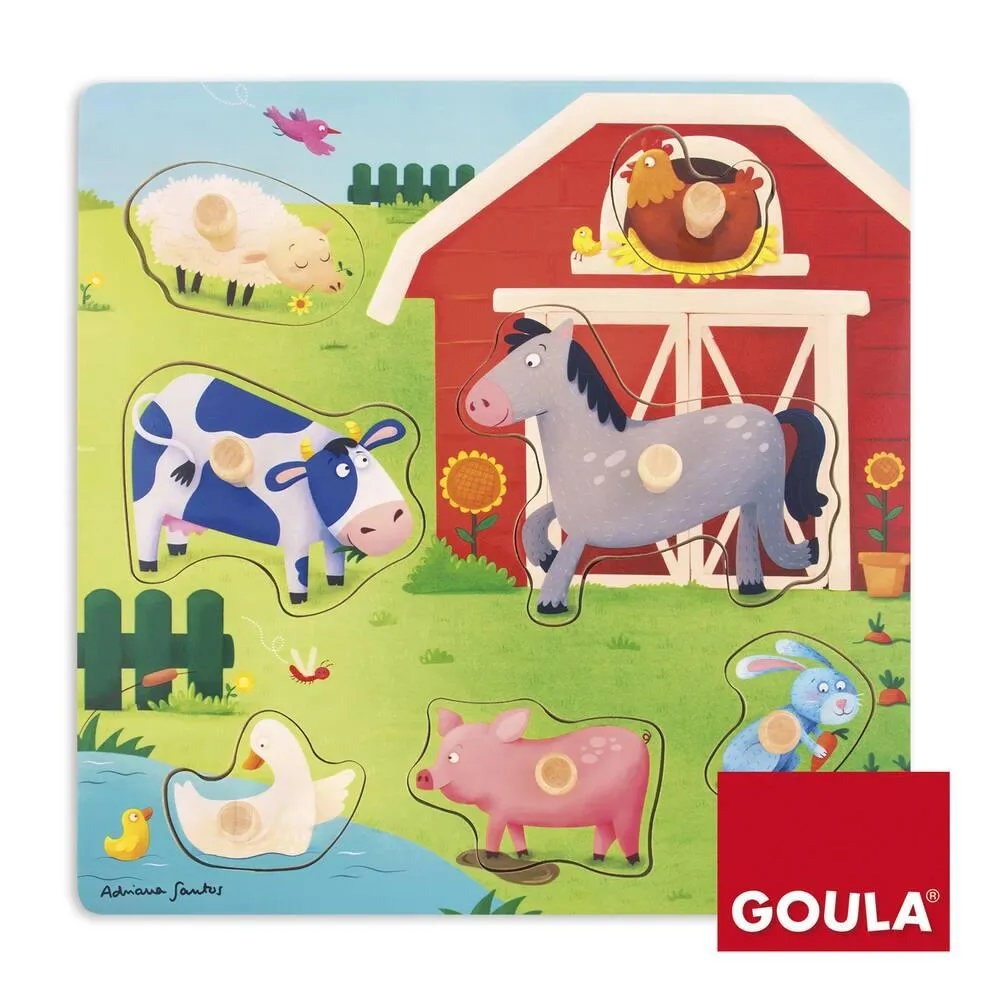PUZZLE ENCASTREMENT 7 PIECES MAMANS-BEBES DE LA FERME