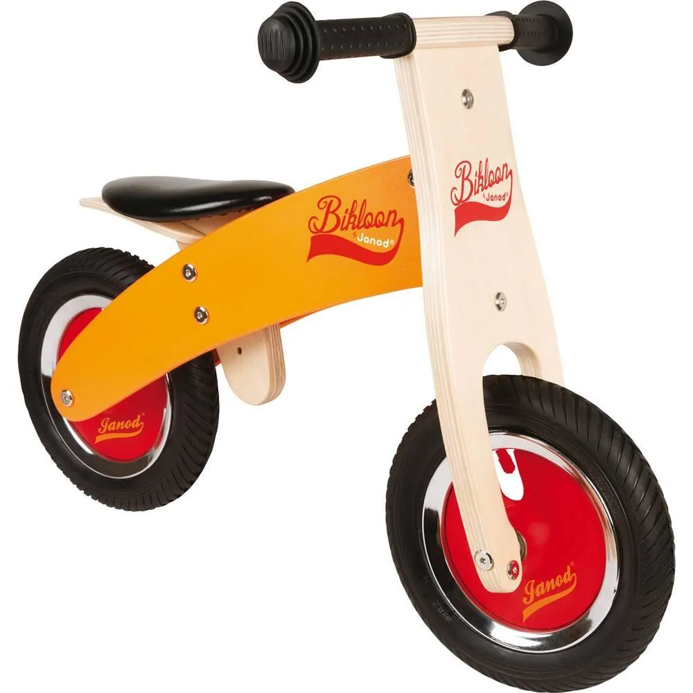 MA PREMIERE DRAISIENNE LITTLE BIKLOON ORANGE ET ROUGE - EN BOIS