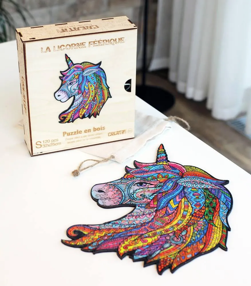 LA LICORNE FEERIQUE - PUZZLE EN BOIS