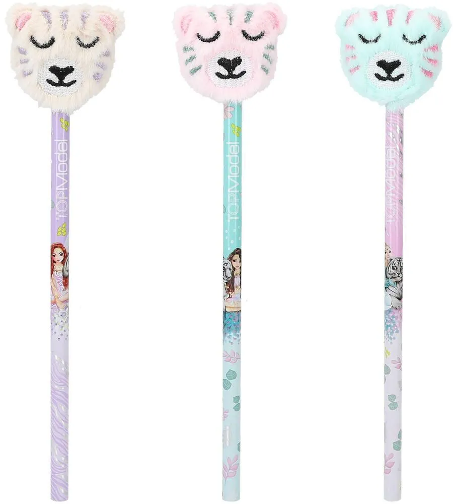 TOPMODEL CRAYON AVEC EMBOUT EN PELUCHE FANTASY TIGER