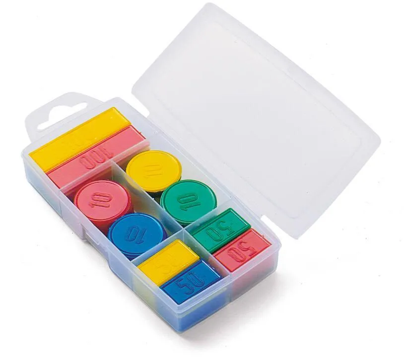 BOITE 100 JETONS EN PLASTIQUE