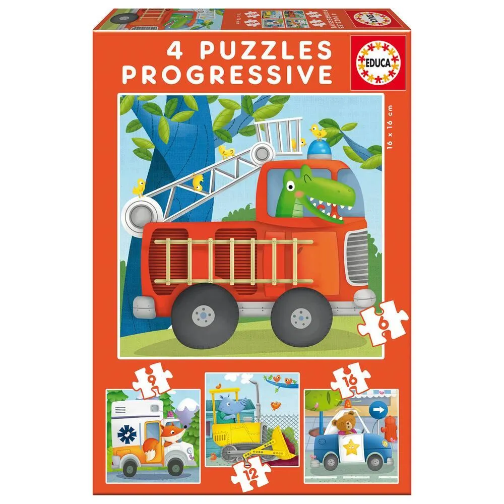 4 PUZZLES PROGRESSIFS PATROUILLE DE SAUVETAGE 6-9-12-16 PIECES