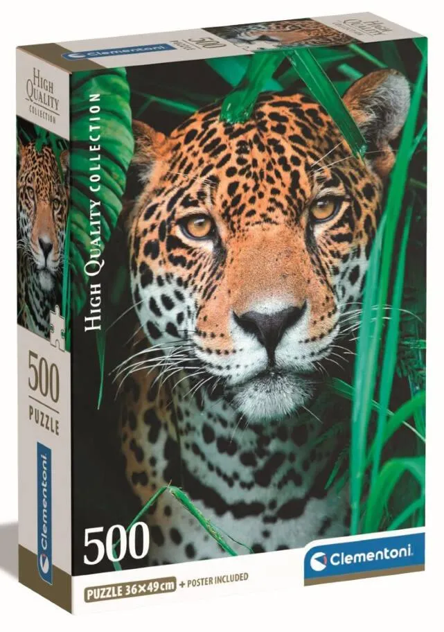 PUZZLE COMPACT 500 PIECES - JAGUAR IN THE JUNGLE