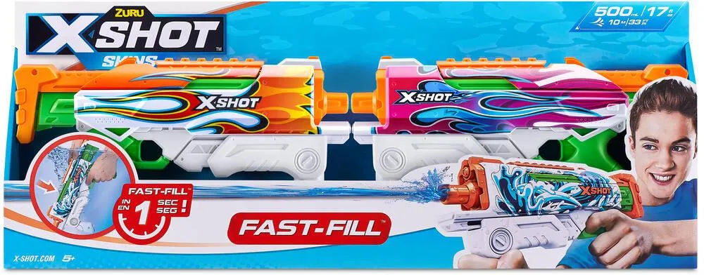 XSHOT WATER SKINS FAST-FILL HYPERLOAD - PACK DE 2 PISTOLETS A EAU