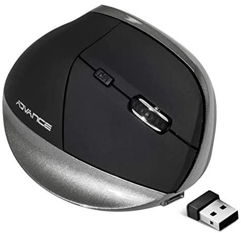 Advance vertical plus mouse : rechargable wireless