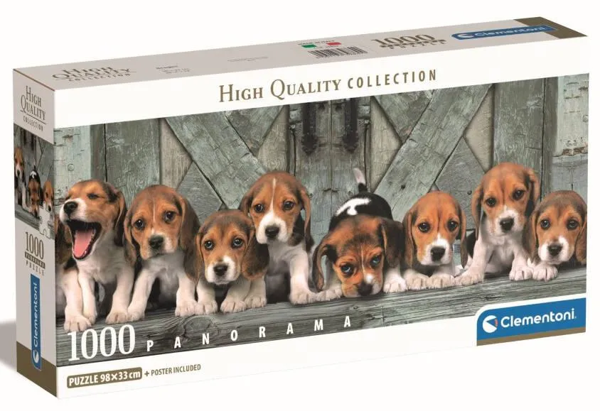 PUZZLE COMPACT 1000 PIECES PANORAMA - BEAGLES