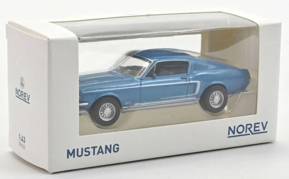 1/43 FORD MUSTANG GT FASTBACK 1968 BLEU ACAPULCO JET-CAR