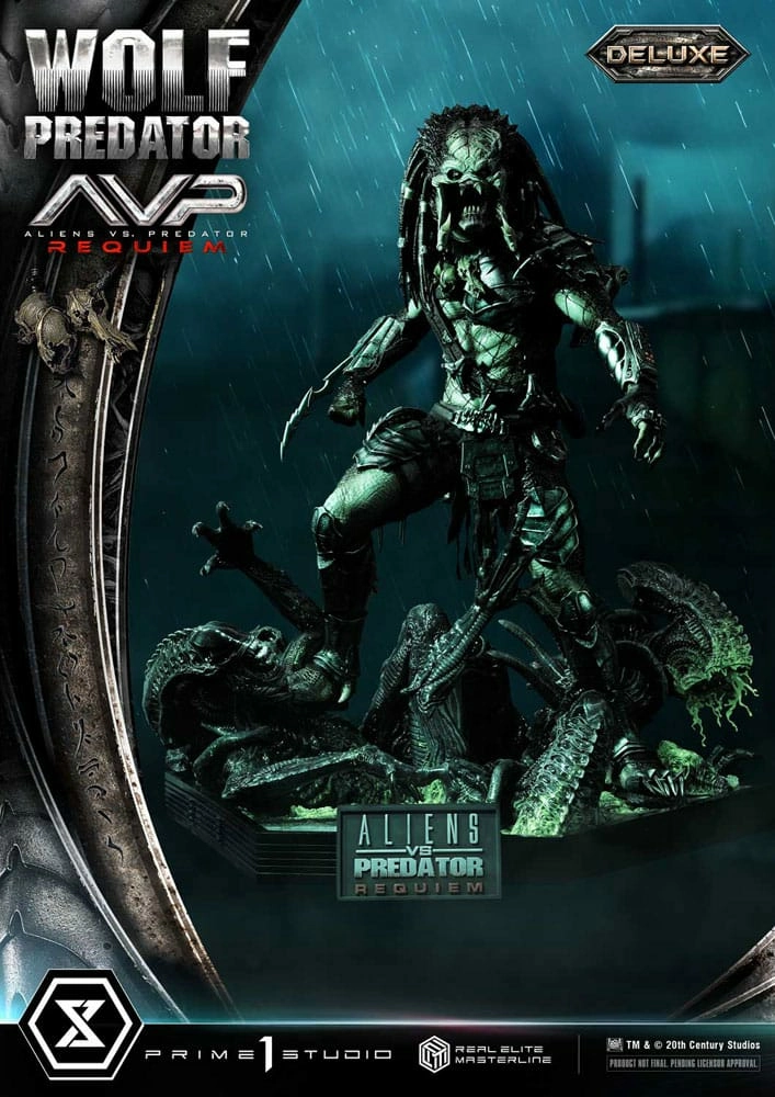 Alien vs. predator statuette real elite masterline series 1/3 requiem wolf predator deluxe bonus ver. 95 cm
