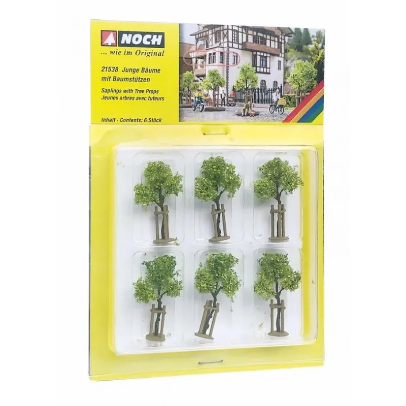 Arbres avec piquets en bois. NOCH 21538