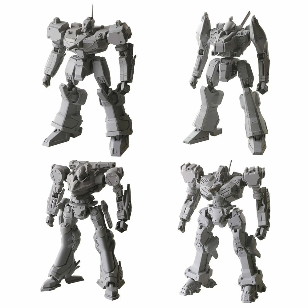 Armored core figurines pack 4 plastic model kit structure arts series 1