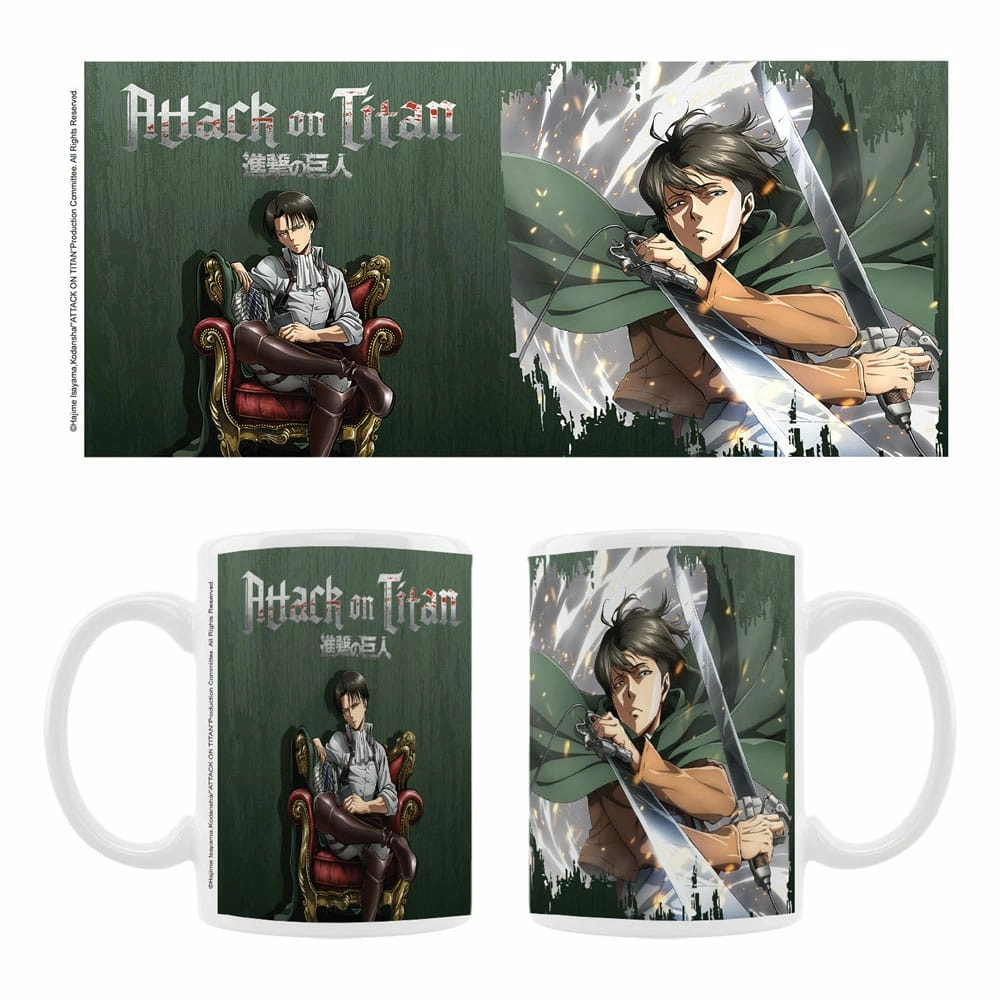 Attack on titan mug céramique levi