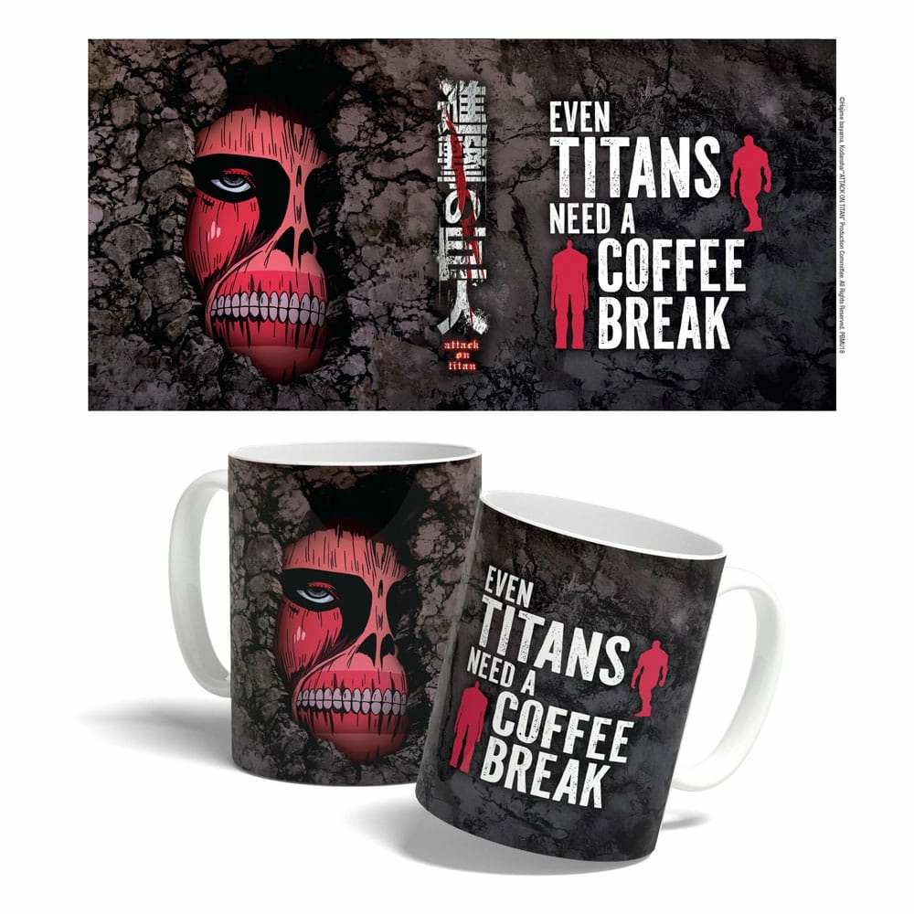 Attack on titan mug titan coffee break time 325 ml