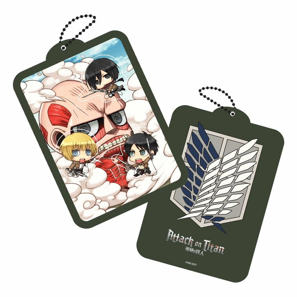 Attack on titan porte-clés acrylique shaker kawaii attack!