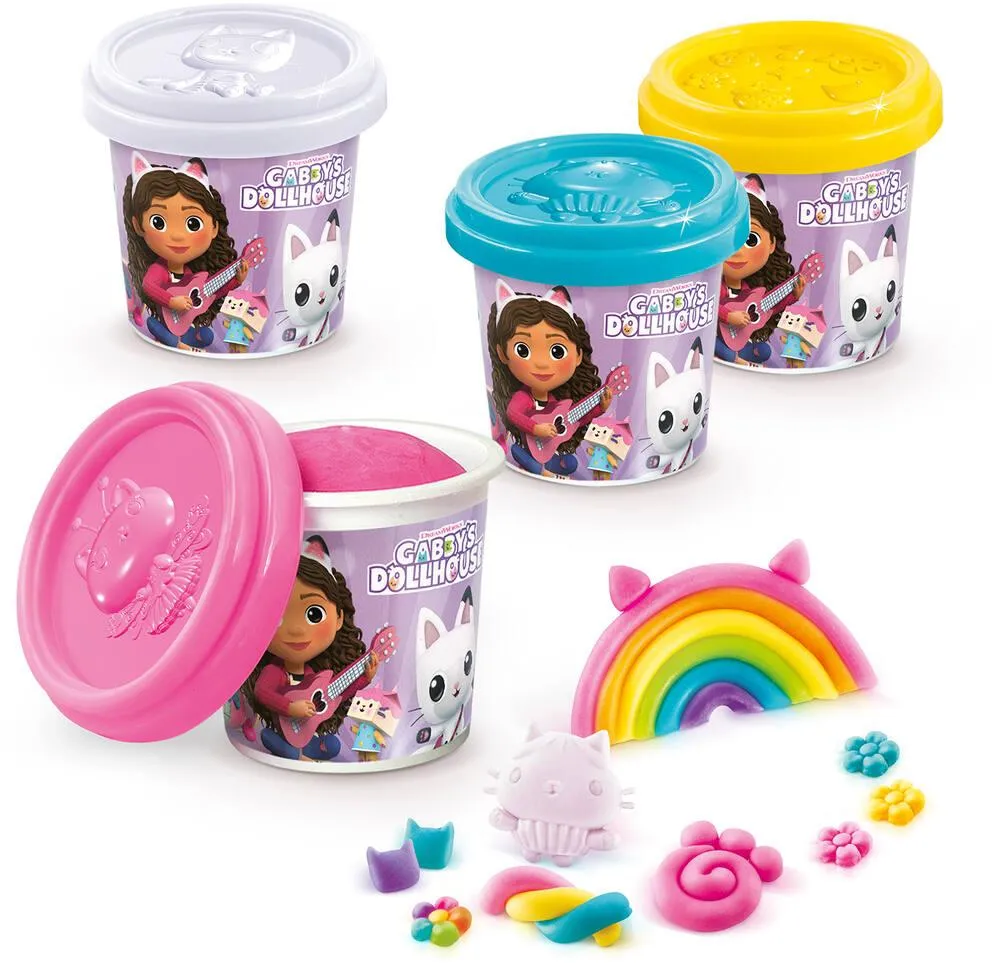 GABBY ET LA MAISON MAGIQUE - 4 POTS DE PATE A MODELER