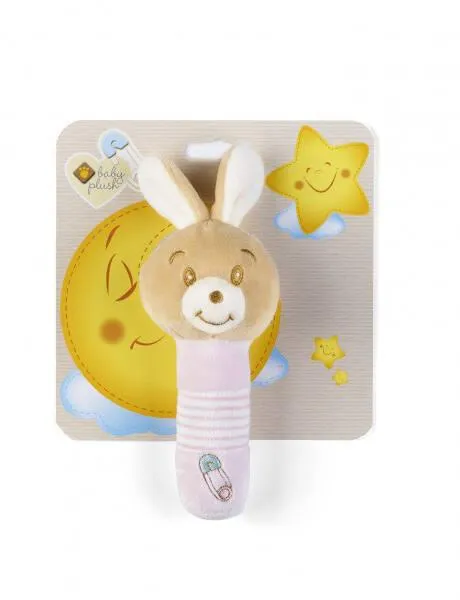 BABYCARE - HOCHET LAPIN ROSE -16 CM