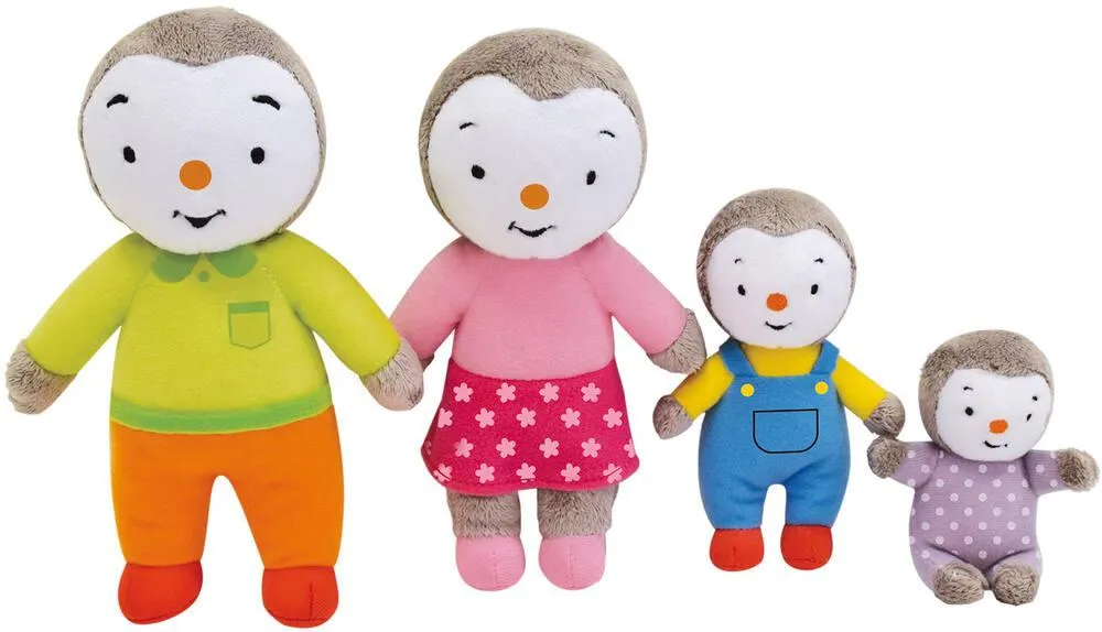 T'CHOUPI - COFFRET PELUCHES FAMILLE 4 PERSONNAGES