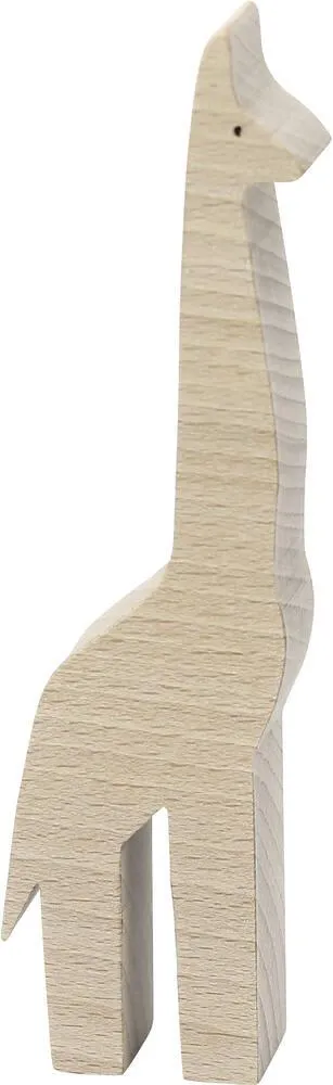 FIGURINE GIRAFE POMPON EN BOIS