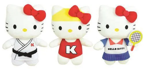 HELLO KITTY PELUCHE RETRO SPORT 14 CM