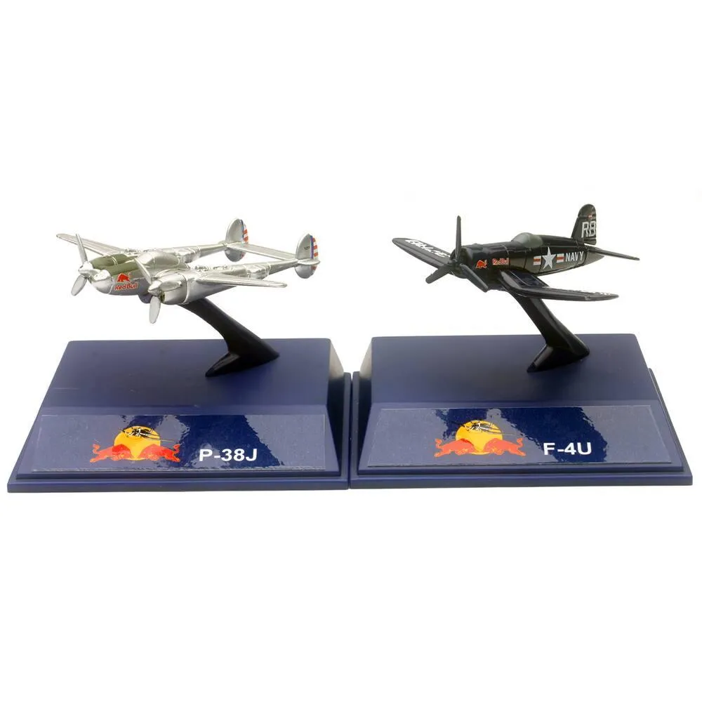 AVION DIE CAST RED BULL P-38/F-4U CORSAIR 1/200E
