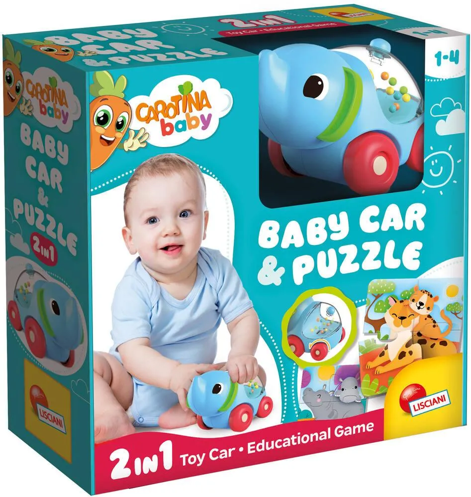CAROTINA BABY ELEPHANT CAR ET PUZZLE