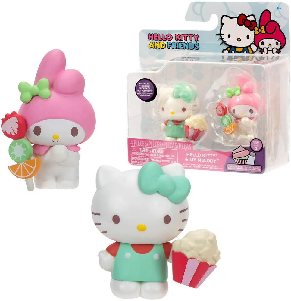 HELLO KITTY - 2 PERSONNAGES DE 5 CM