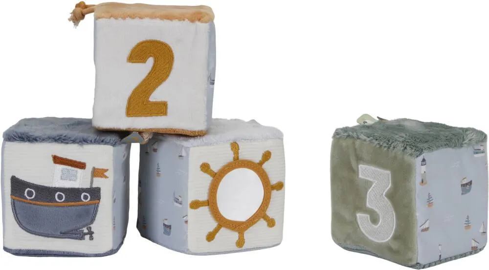 LITTLE DUTCH -  SAILORS BAY -LOT DE 4 CUBES DOUX