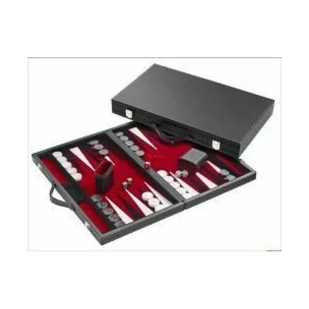 Backgammon noir et rouge 38cm