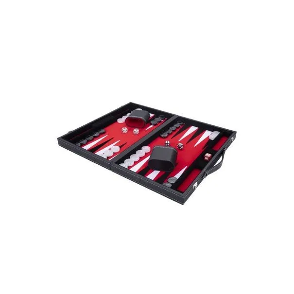 Backgammon noir et rouge 46 cm